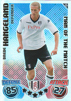 Brede Hangeland Fulham 2010/11 Topps Match Attax Man of the Match #405